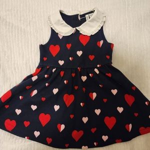 Valentines hearts toddler dress